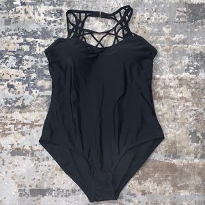 New with tags black one piece bathing suit size 18